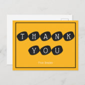 ありがとうアイスホッケーパックカスタムパーソナライズされた ポストカード (正面/裏面)