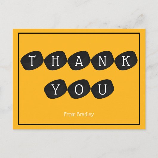 ありがとうアイスホッケーパックカスタムパーソナライズされた ポストカード (正面)