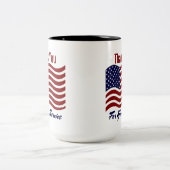 ありがとうアメリカ国旗のコーヒーマグ ツートーンマグカップ (中央)