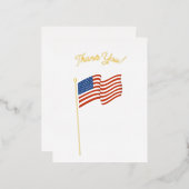 ありがとうアメリカ国旗の退役軍人 箔シーズンポストカード (正面/裏面)
