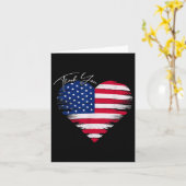 ありがとうアメリカ国旗ハートアメリカ愛国記念品 カード (黄色い花)