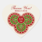 ありがとうアンティークビクトリアン花オーナメントCC1017 ハートシール (正面)