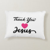 ありがとうイエス |キリストモダン教信仰ハート アクセントクッション (裏面)