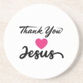 ありがとうイエス |キリストモダン教信仰ハート コースター (正面)