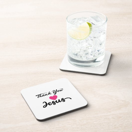 ありがとうイエス |キリストモダン教信仰ハート コースター (右側)