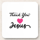 ありがとうイエス |キリストモダン教信仰ハート コースター (正面)