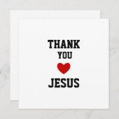 ありがとうイエス |キリストモダン教信仰ハート サンキューカード (正面/裏面)