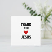 ありがとうイエス |キリストモダン教信仰ハート サンキューカード (スタンド正面)