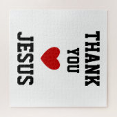 ありがとうイエス |キリストモダン教信仰ハート ジグソーパズル (横)