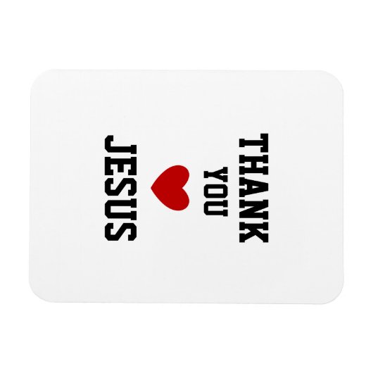 ありがとうイエス |キリストモダン教信仰ハート マグネット (横)