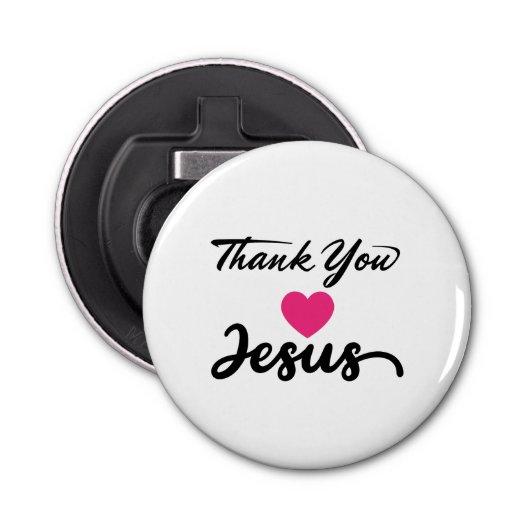 ありがとうイエス |キリストモダン教信仰ハート 栓抜き (正面)