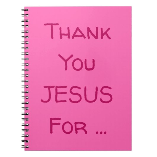 ありがとうイエス…感動的引用文 ノートブック (正面)