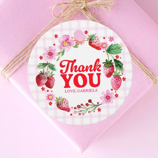 ありがとうイチゴ1歳の誕生日 フェイバータグ