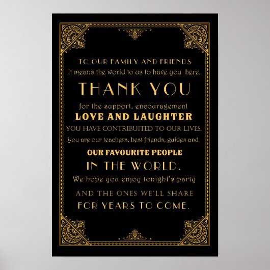 ありがとうインスパイアギャツビーのサイン結婚カード ポスター (正面)