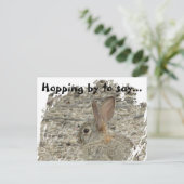 ありがとうウサギの写真　性別問わず使える感謝の気持ち ポストカード (スタンド正面)