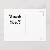 ありがとうウサギの写真　性別問わず使える感謝の気持ち ポストカード (裏面)