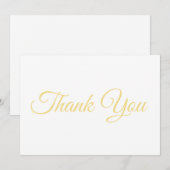 ありがとうエレガントスクリプト光金ゴールド白カード (正面/裏面)