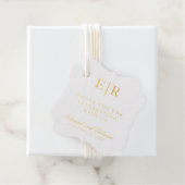 ありがとうエレガントモノグラム金ホイル結婚ズ フェイバータグ (箱)