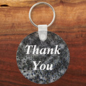 ありがとうエレガント白黒抽象芸術パターン キーホルダー (正面)