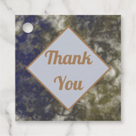 ありがとうエレガント金ゴールドブルー感謝 フェイバータグ