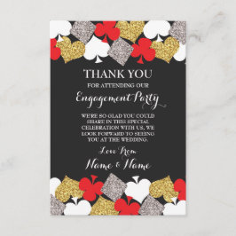 ありがとうエンゲージパーティー結婚式ベガスカジノ 招待状