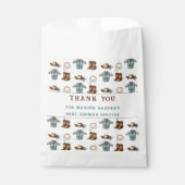 ありがとうカウボーイパターンボーイベビーシャワー フェイバーバッグ (正面)