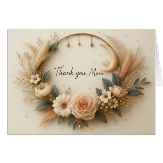 ありがとうカスタマイズ、お母さんカードと甘い詩 (正面横)