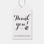 ありがとうカスタムスクリプト素朴クラフト感謝祭 ギフトタグ (正面)