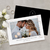 ありがとうカスタムスクリプト結婚Monogramの写真 箔招待状