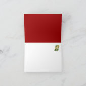 ありがとうカスタムヴィンテージポピーとコーンフラワー サンキューカード (内部)