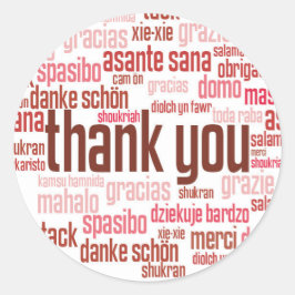 ありがとうカラフルレッド封筒用シールシール ラウンドシール