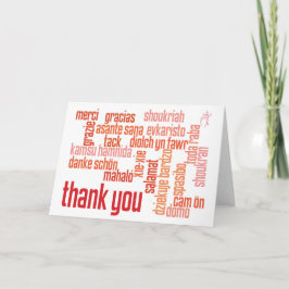 ありがとうカラフルレッド折り畳みカード カード