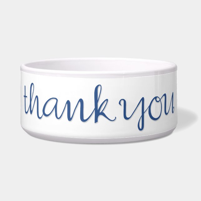 ありがとうカーシブブルーペットボウル ボウル (正面)