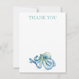 ありがとうカード水彩タコ
