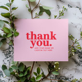 ありがとうカード | モダンな赤とピンク サンキューカード