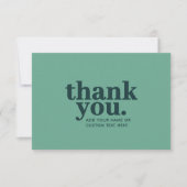 ありがとうカード | モダングリーン レトロ サンキューカード (正面)