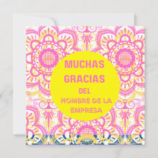 ありがとうカード"muchas gracias" (スペインの) 招待状