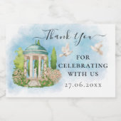 ありがとうガゼボ花は結婚豪華ギフト スパークリングワインラベル (シングルラベル)