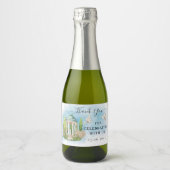 ありがとうガゼボ花は結婚豪華ギフト スパークリングワインラベル (正面)