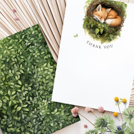 ありがとうキツネウッドランドベイビーシャワー水色