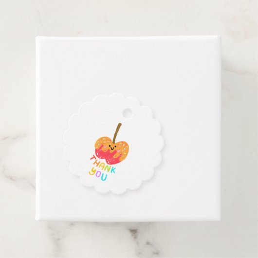 ありがとうキャラメルキャンディーアップル甘いトリートメッセージカード フェイバータグ (インサイチュ)