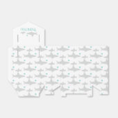 ありがとうキュートなサメ緑の赤ちゃんシャワーお願いボックス フェイバーボックス (折り畳みなし)