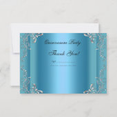 ありがとうキンセアニェラパーティー仮装ブルー サンキューカード (裏面)