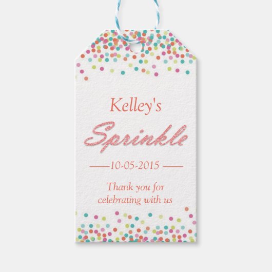 ありがとうギフトラベルベビー振りかける ギフトタグ (正面)