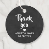 ありがとうギフトラベル結婚は、感謝Chalkboard フェイバータグ (正面)