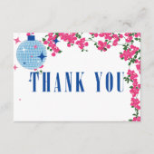 ありがとうギリシャのブーゲンビリアブライダルシャワーカード エンクロージャーカード (正面)