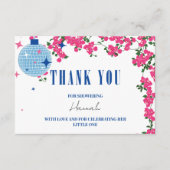 ありがとうギリシャのブーゲンビリア赤ちゃんシャワーカード エンクロージャーカード (正面)