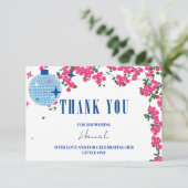 ありがとうギリシャのブーゲンビリア赤ちゃんシャワーカード エンクロージャーカード (スタンド正面)