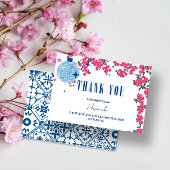 ありがとうギリシャのブーゲンビリア赤ちゃんシャワーカード エンクロージャーカード