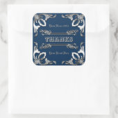 ありがとうクラシックお気に入りブックカバーシルバーオーナメント スクエアシール (バッグ)